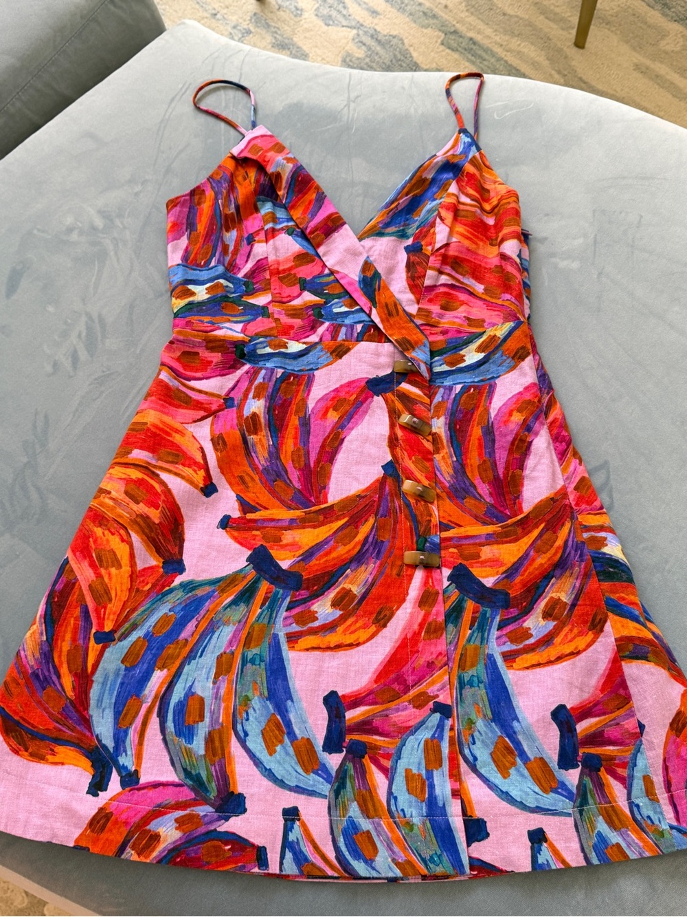 FARM Rio Pink Multicolor Abstract Slip Mini Dress - Picture 2 of 7